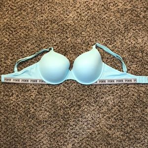 NWOT Victoria’s Secret PINK 36DD bra blue pink